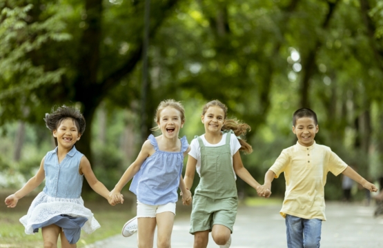 Kids having fun in the park