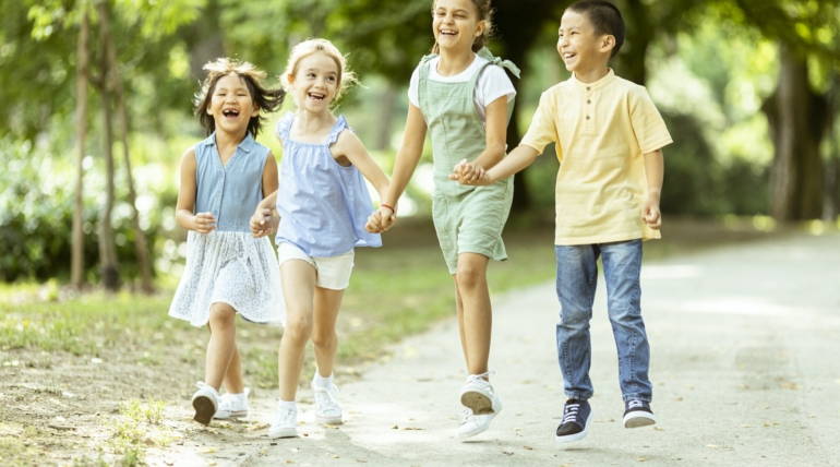 Kids having fun in the park