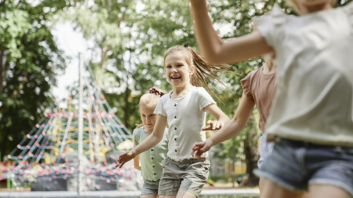 Kids having fun in the park