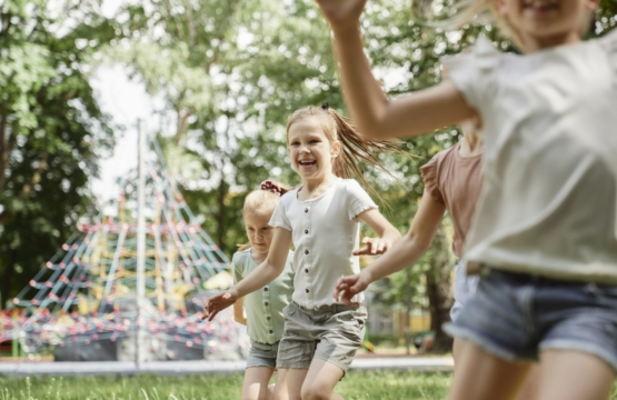 Kids having fun in the park